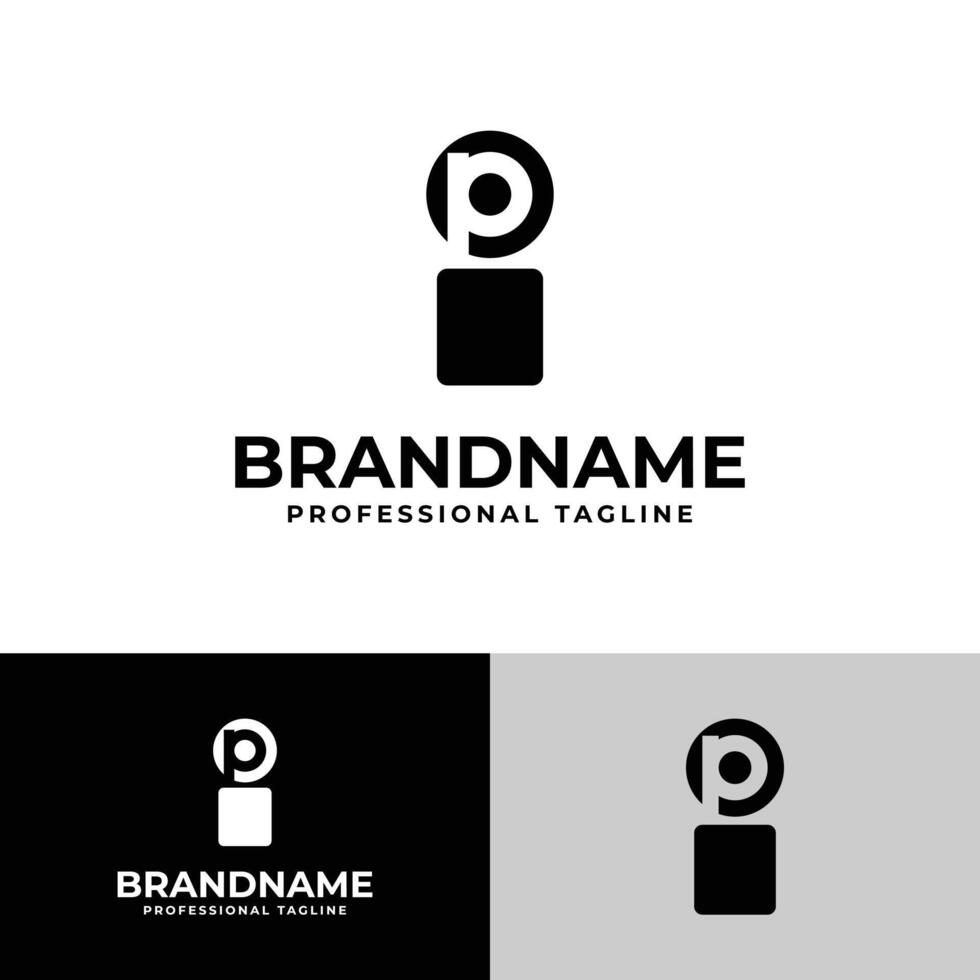 Letters IP and PI Monogram Logo, suitable for business with PI or IP initials vector