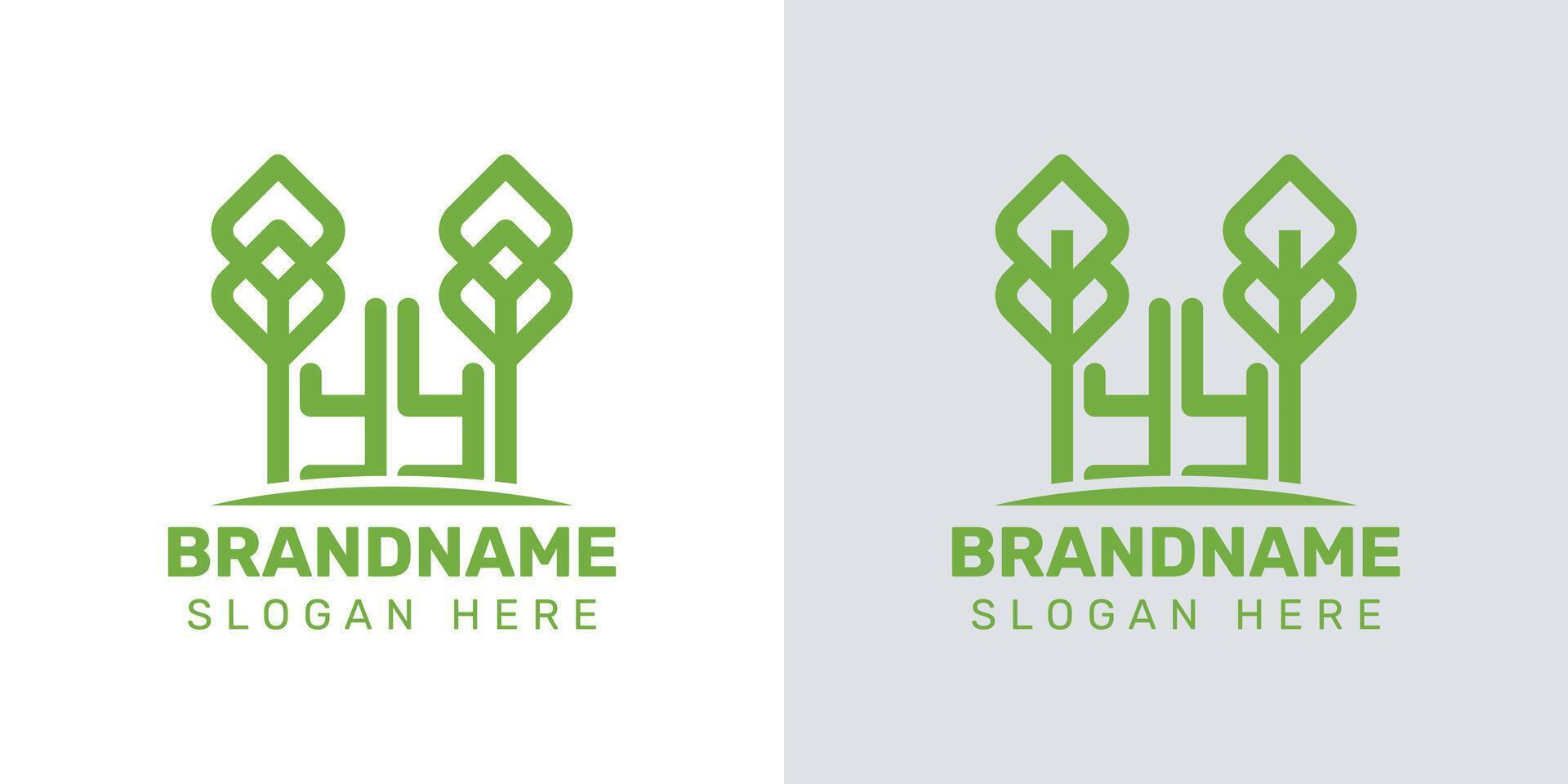 Letters YY Greenhouse Logo, for business related to plant with YY initials vector