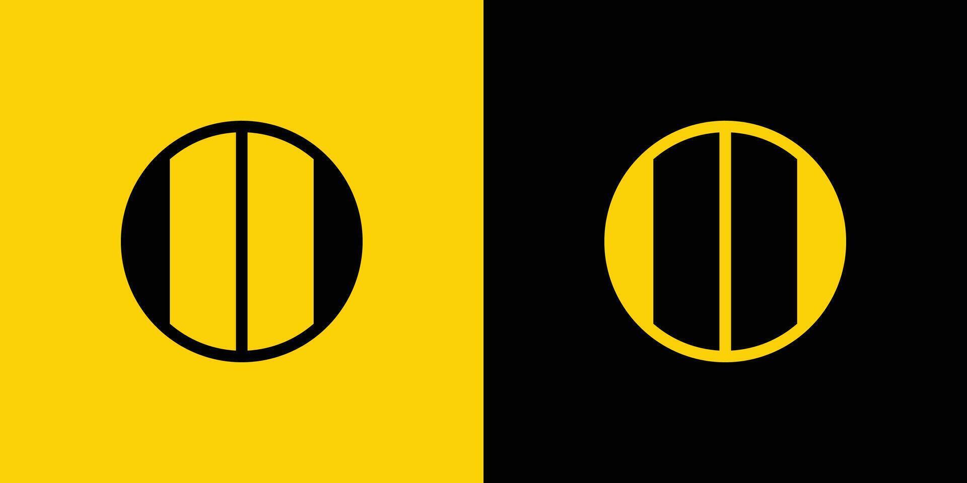Simple II Letters Circle Logo, suitable for business with II initials vector