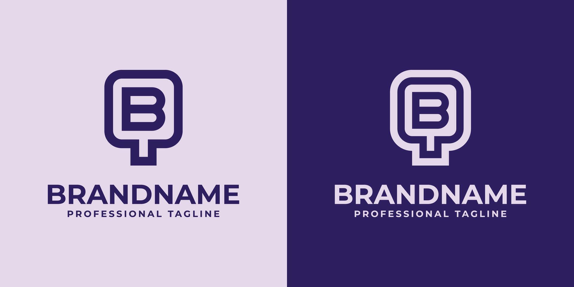 Modern Initials QB and BQ Logo, suitable for business with QB or BQ initials vector