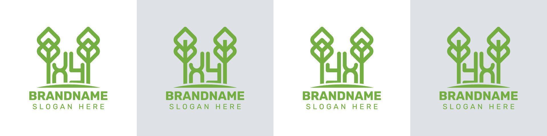 Letters XY and YX Greenhouse Logo, for business related to plant with XY or YX initials vector
