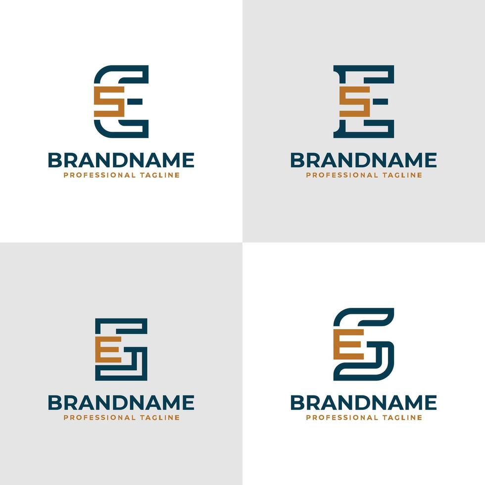 Elegant Letters ES and SE Monogram Logo, suitable for business with ES or SE initials vector