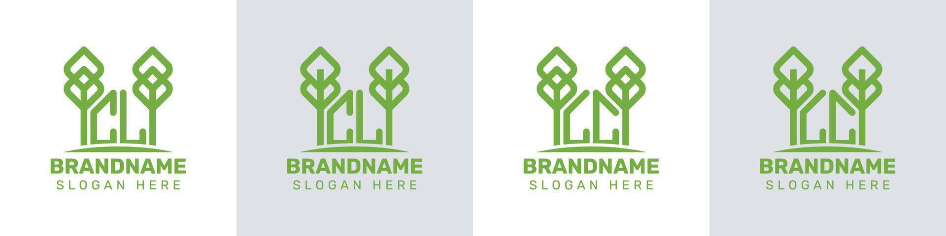 Letters CL and LC Greenhouse Logo, for business related to plant with CL or LC initials vector