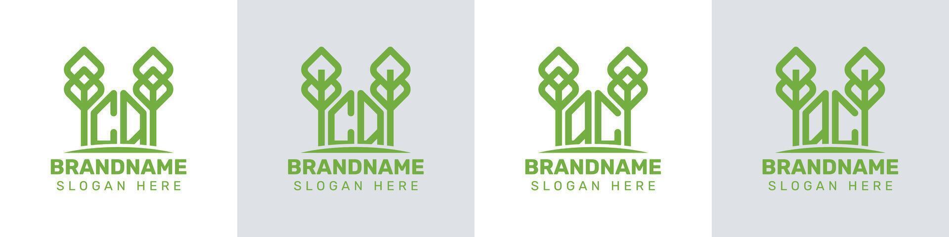 Letters CQ and QC Greenhouse Logo, for business related to plant with CQ or QC initials vector