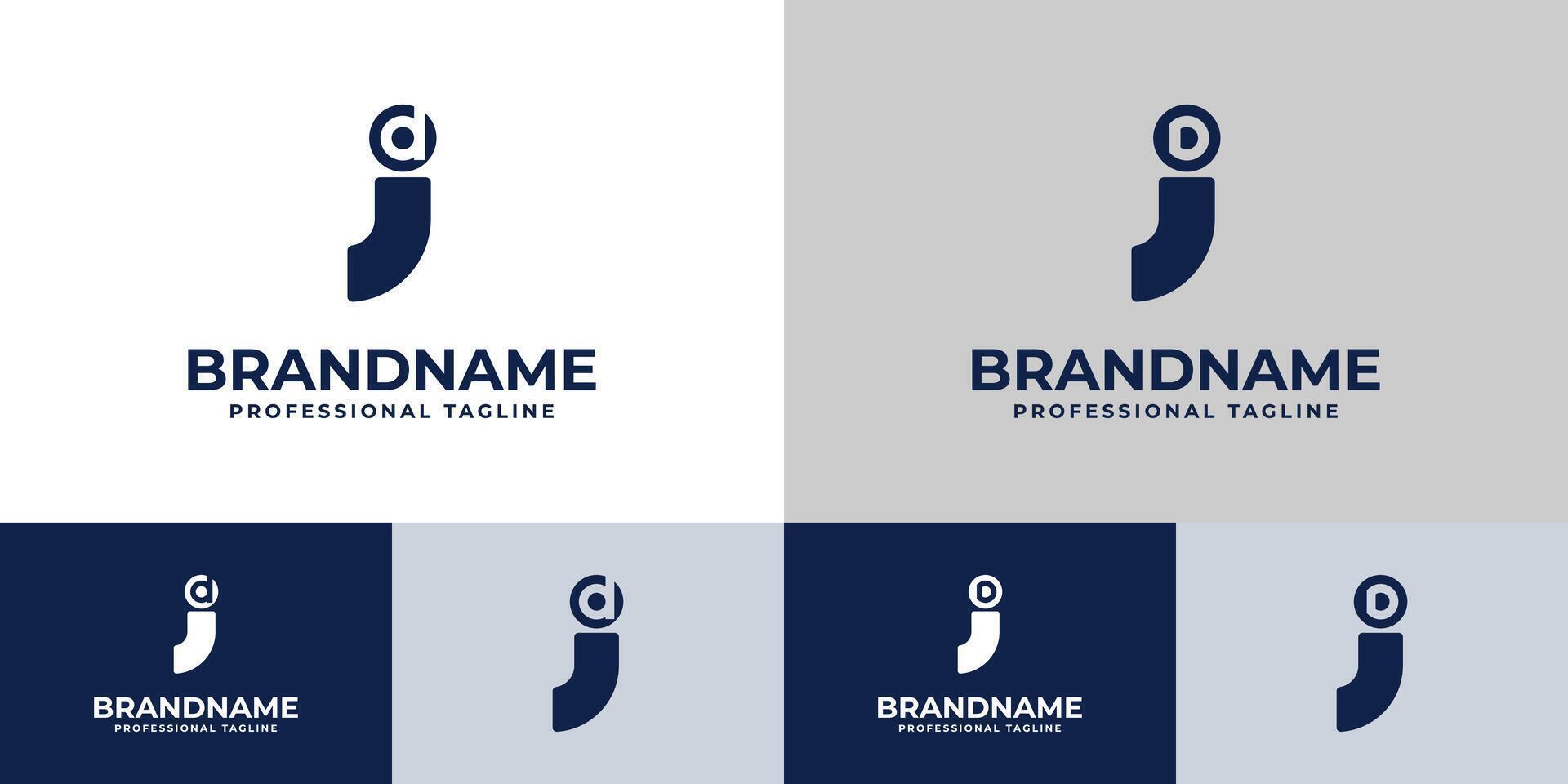 Letters JD or DJ Monogram Logo, suitable for business with JD or DJ initials vector