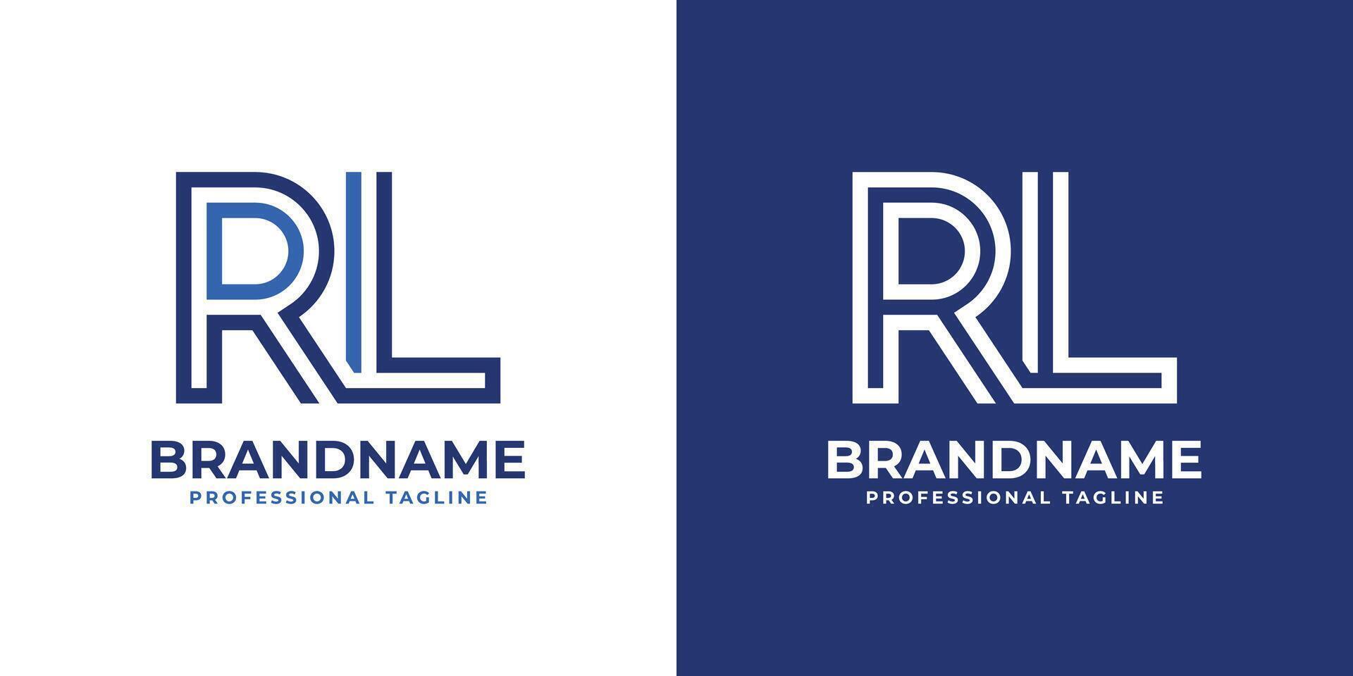 Letters RL Line Monogram Logo, suitable for business with RL or LR initials vector