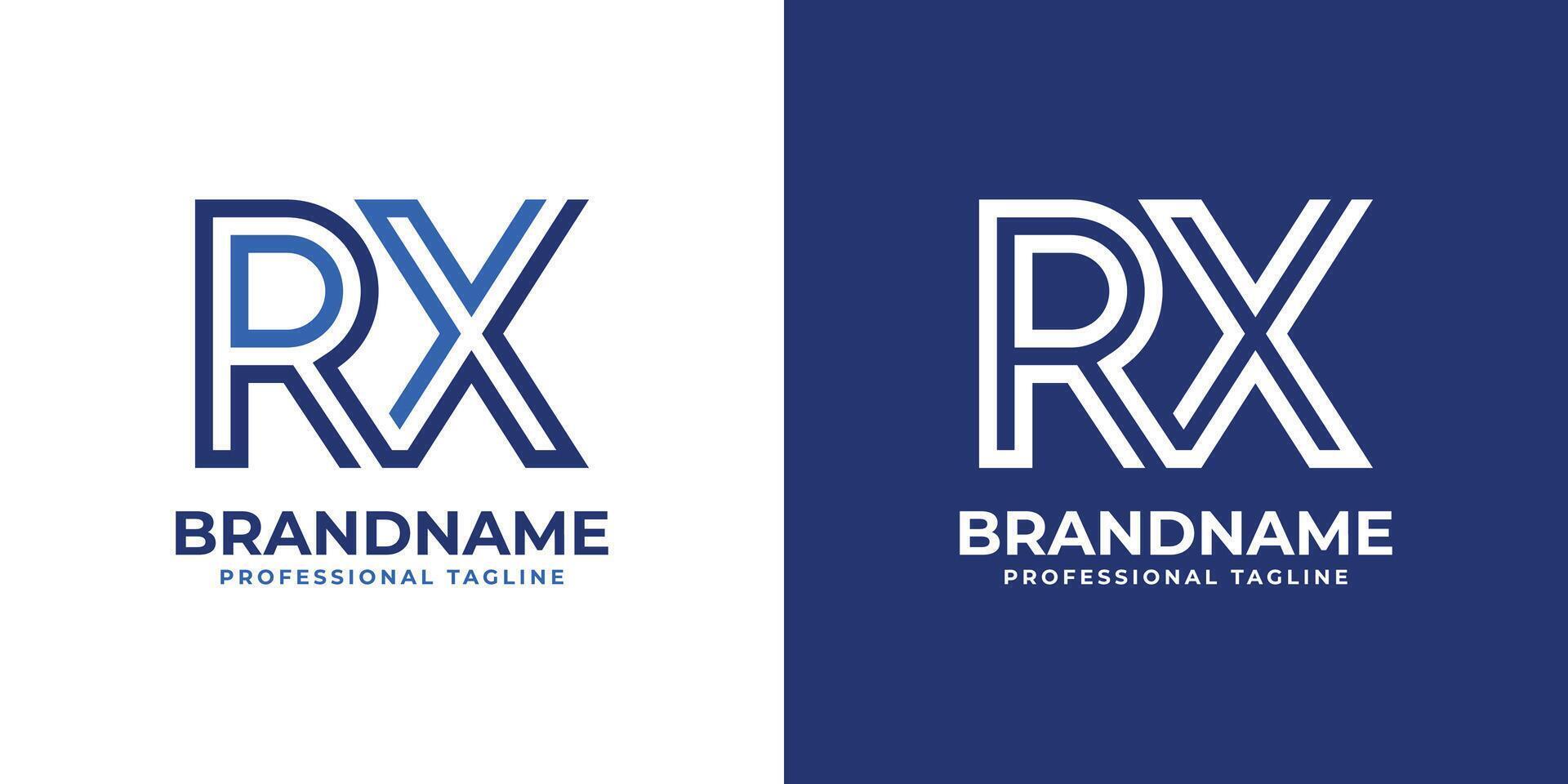 Letters RX Line Monogram Logo, suitable for business with RX or XR initials vector