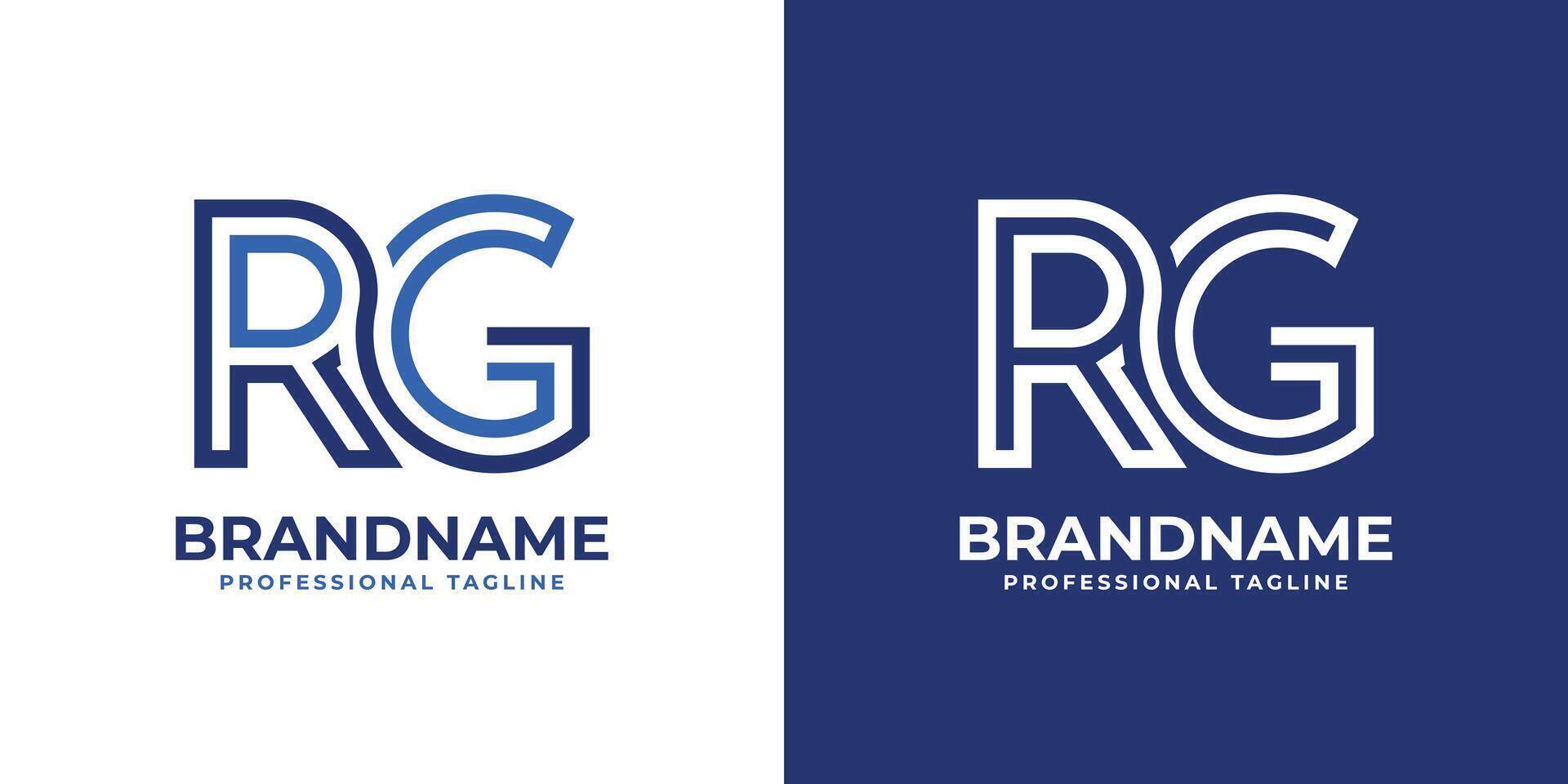 Letters RG Line Monogram Logo, suitable for business with RG or GR initials vector