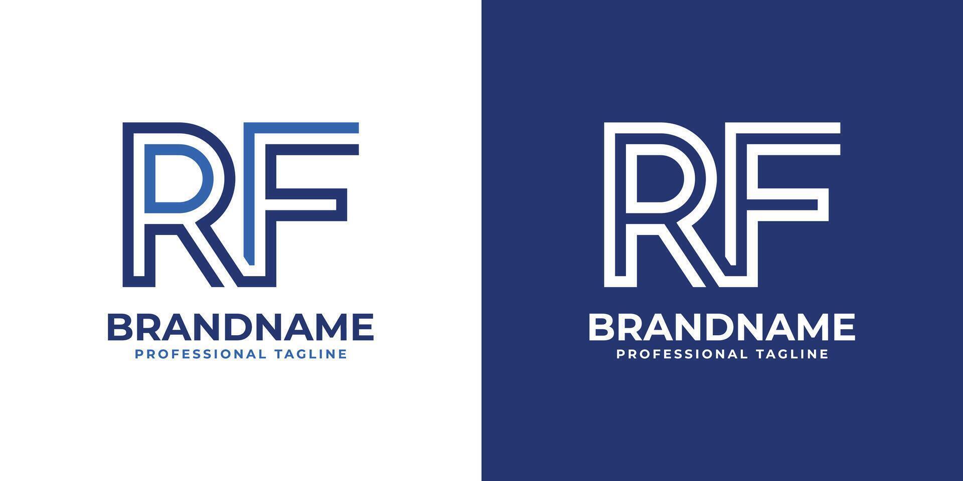 Letters RF Line Monogram Logo, suitable for business with RF or FR initials vector