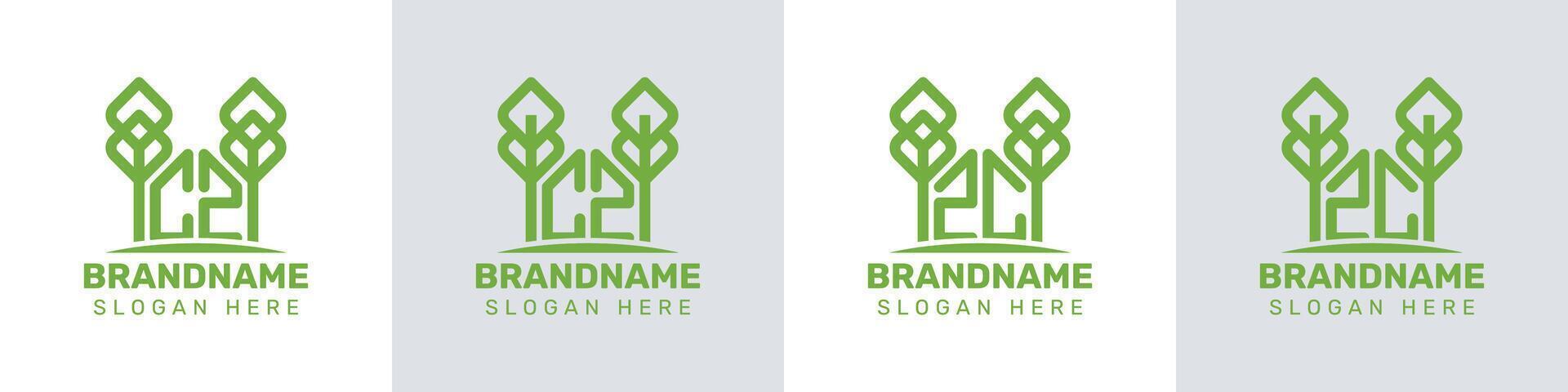 Letters CZ and ZC Greenhouse Logo, for business related to plant with CZ or ZC initials vector