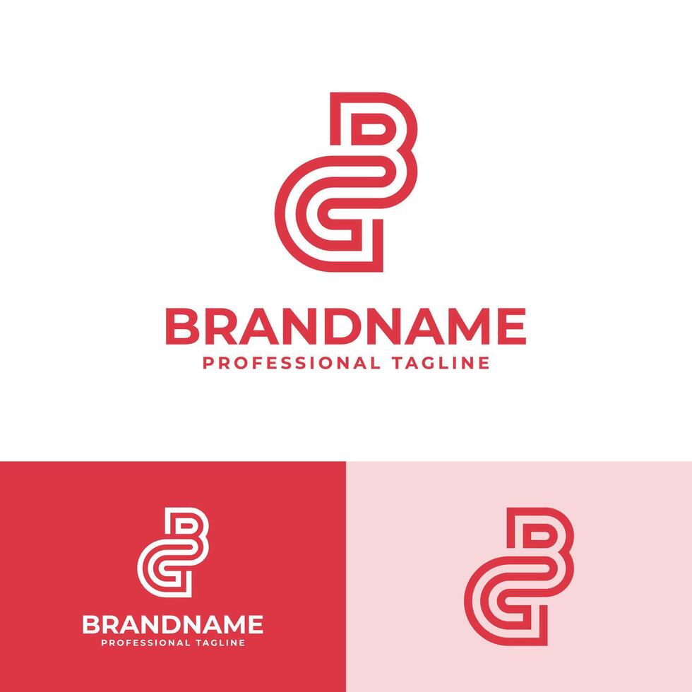 Modern Initials GB Logo, suitable for business with GB or BG initials vector