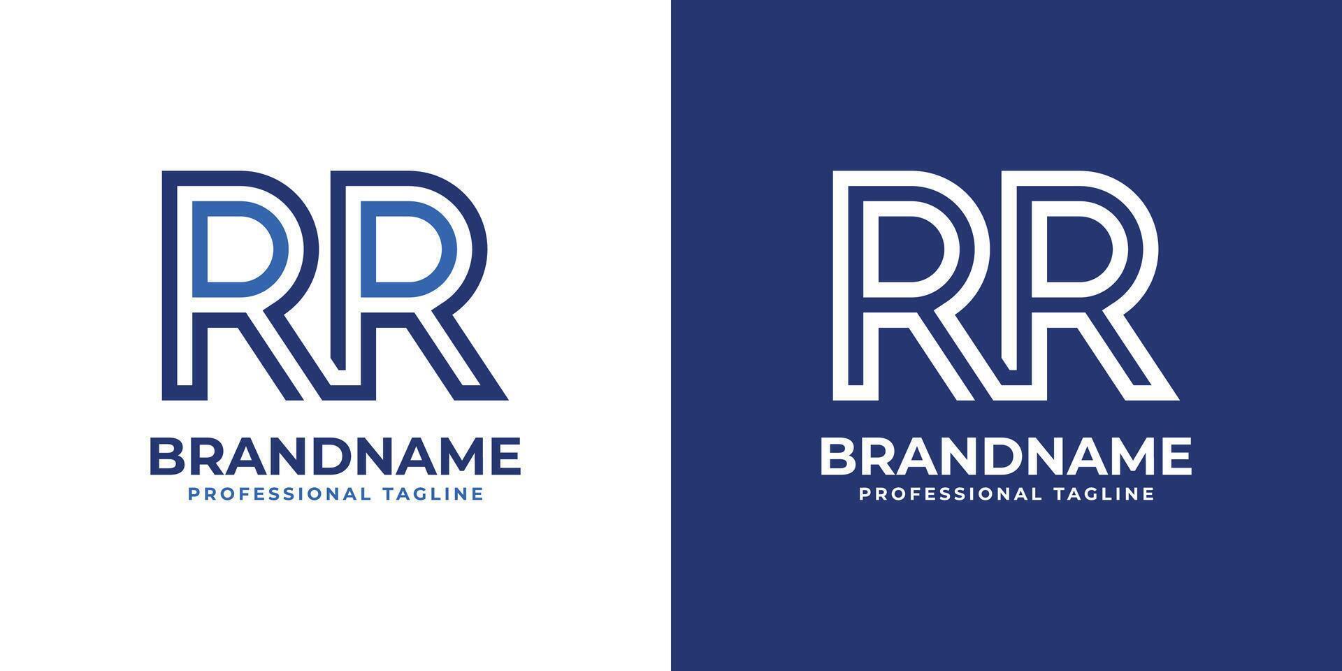 Letters RR Line Monogram Logo, suitable for business with RR initials vector