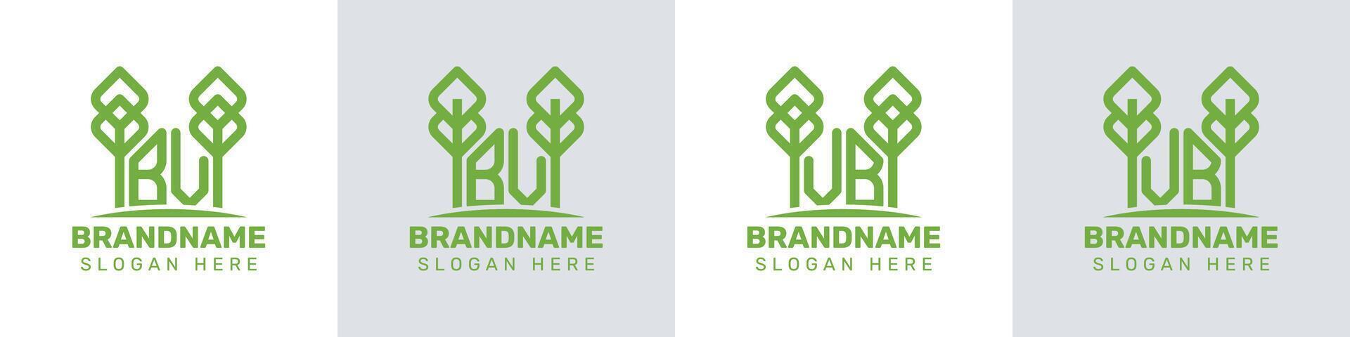 Letters BV and VB Greenhouse Logo, for business related to plant with BV or VB initials vector