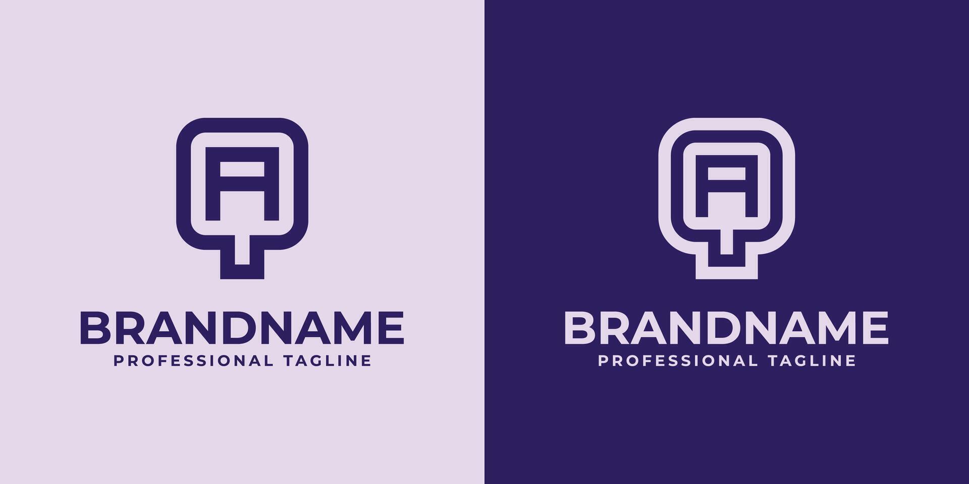 Modern Initials QA and AQ Logo, suitable for business with QA or AQ initials vector