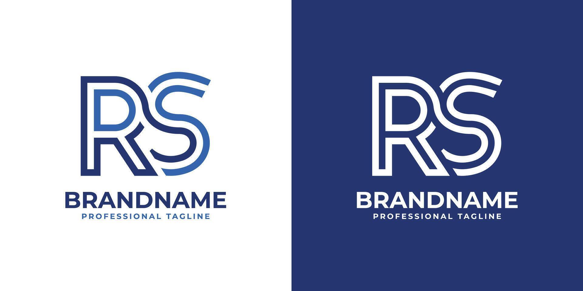 Letters RS Line Monogram Logo, suitable for business with RS or SR initials vector