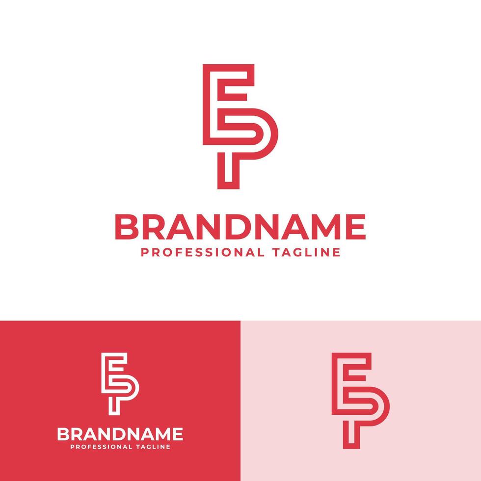 Modern Initials EP Logo, suitable for business with EP or PE initials vector