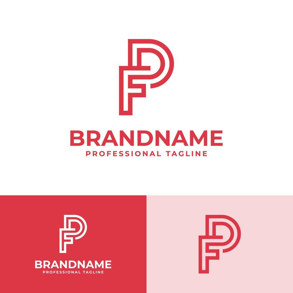 Modern Initials FD Logo, suitable for business with FD or DF initials vector