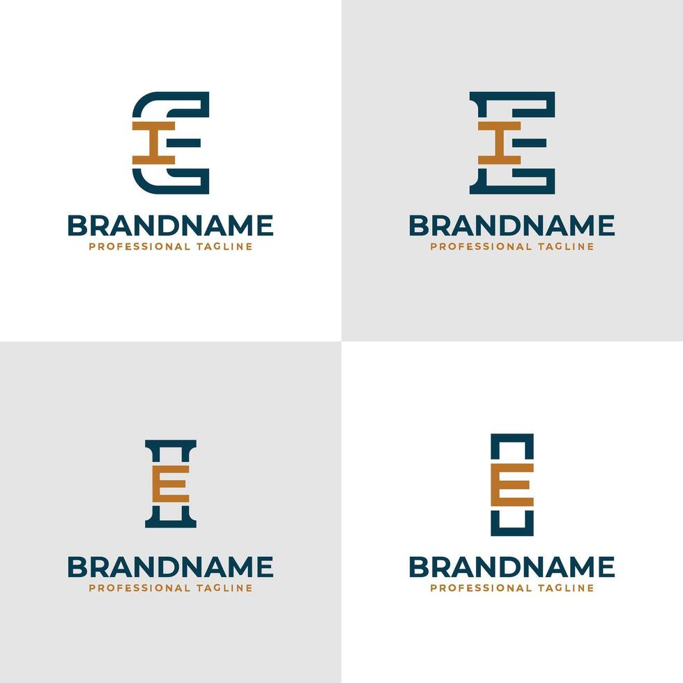 Elegant Letters EI and IE Monogram Logo, suitable for business with EI or IE initials vector