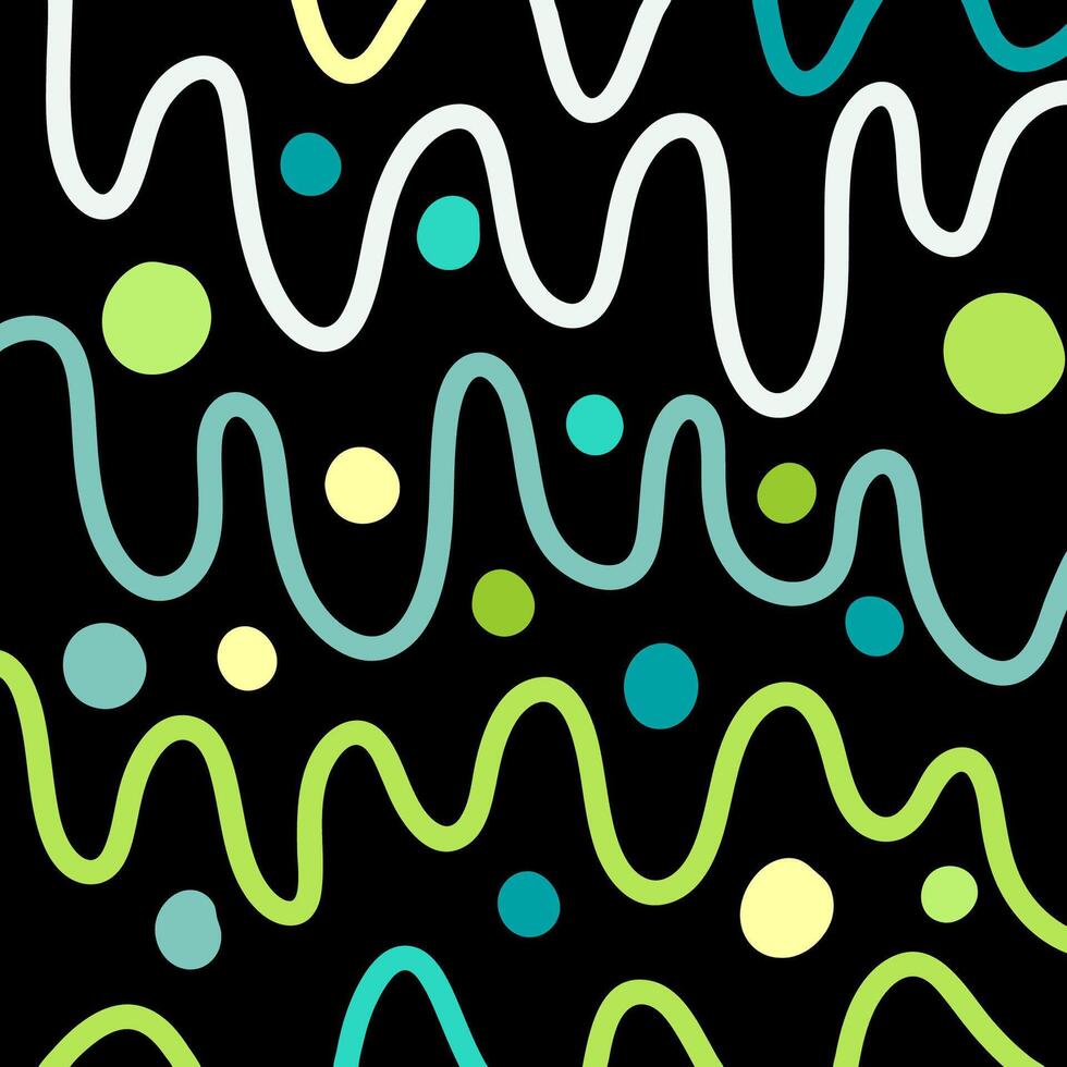 abstract retro hand drawn pattern design vector