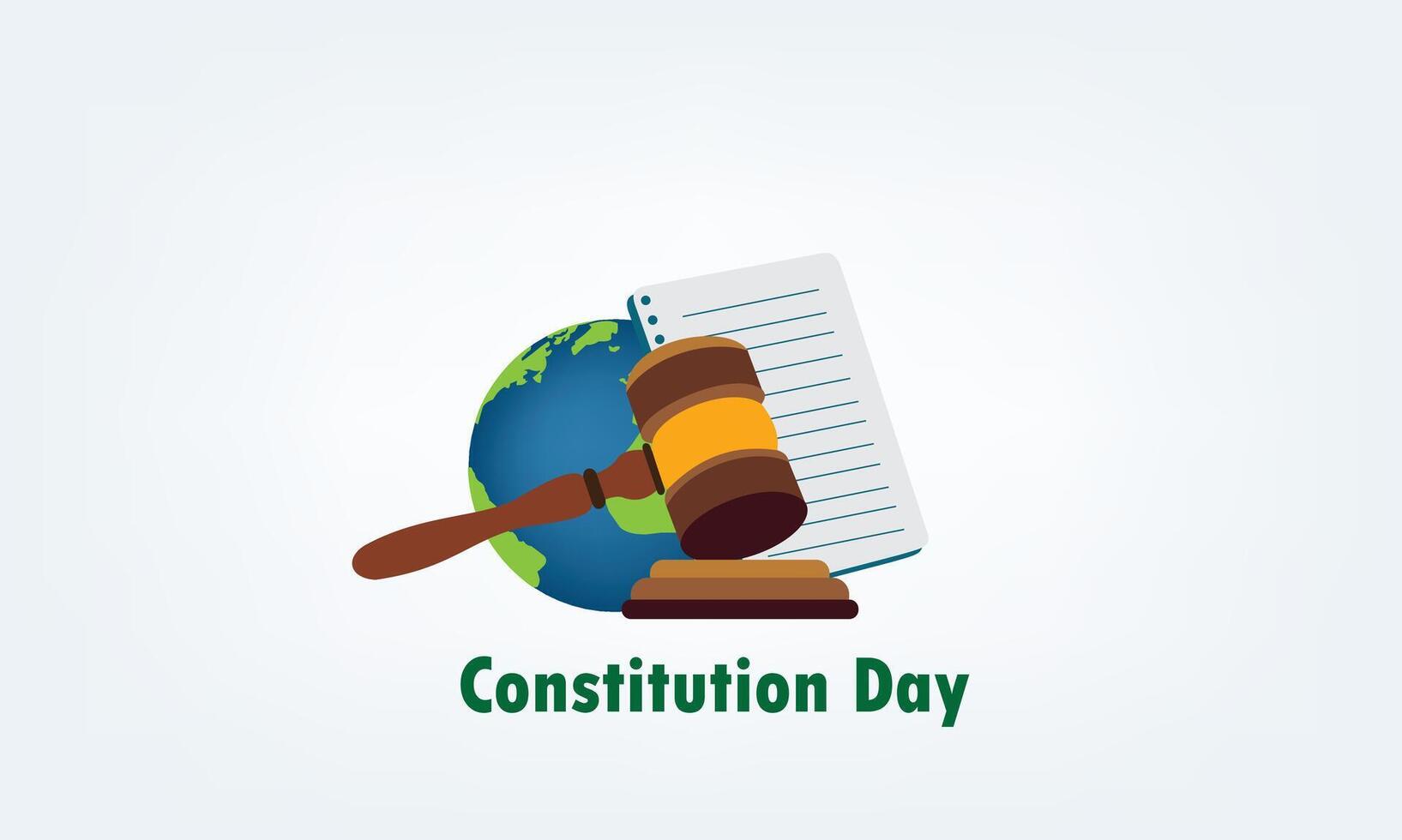 Constitution Day vector graphic is great for Constitution Day celebrations. flat design. flyer design. flat illustration. Simple and Elegant Design