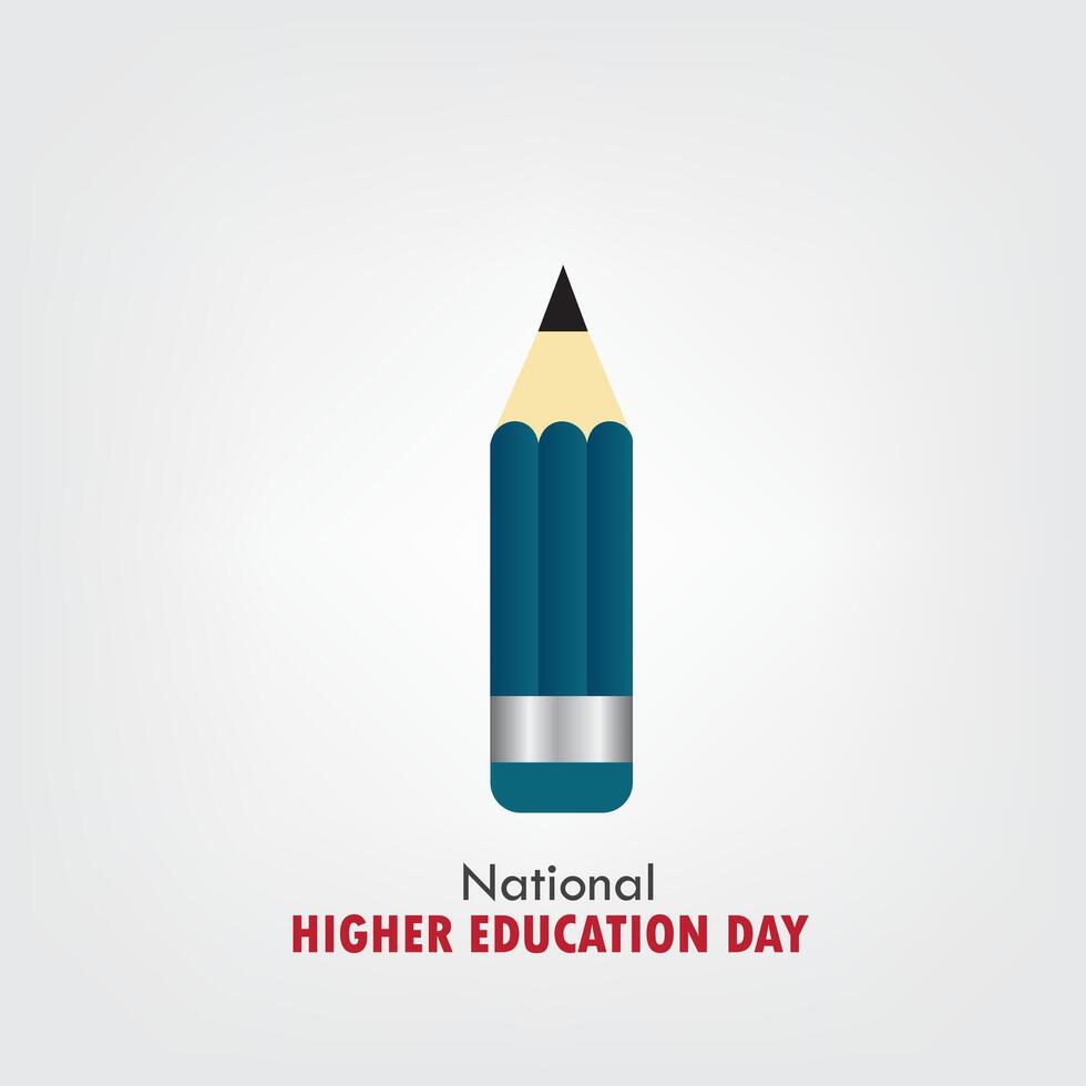 National Higher Education Day vector graphic is great for National Higher Education Day celebrations. flat design. flyer design. flat illustration. Simple and Elegant Design