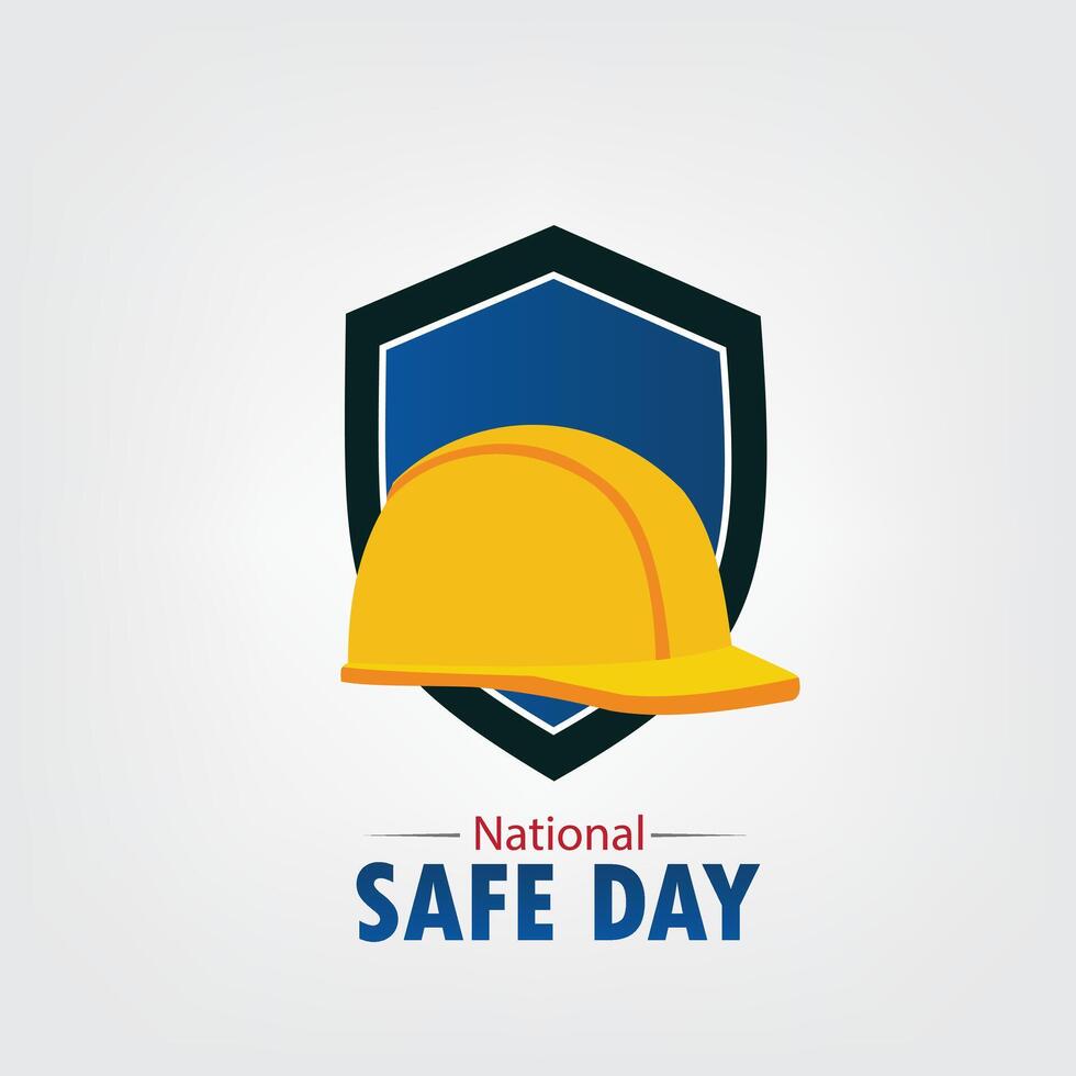 National SAFE Day vector graphics great for National SAFE Day word celebration. flat design. story design. flat illustration. simple and elegant design