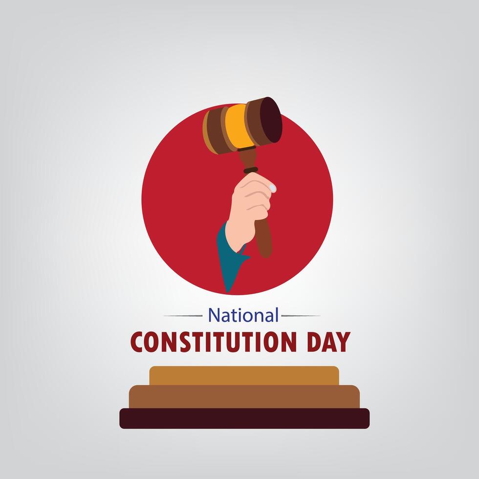 Constitution Day vector graphic is great for Constitution Day celebrations. flat design. flyer design. flat illustration. Simple and Elegant Design