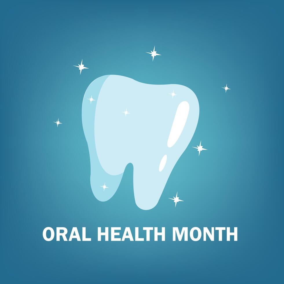 Vector illustration design. Oral Health Month. Simple and Elegant Design