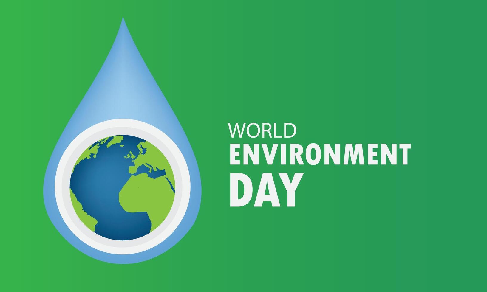 World Environment Day vector graphic is great for World Environment Day celebrations. flat design. flyer design. flat illustration. Simple and Elegant Design