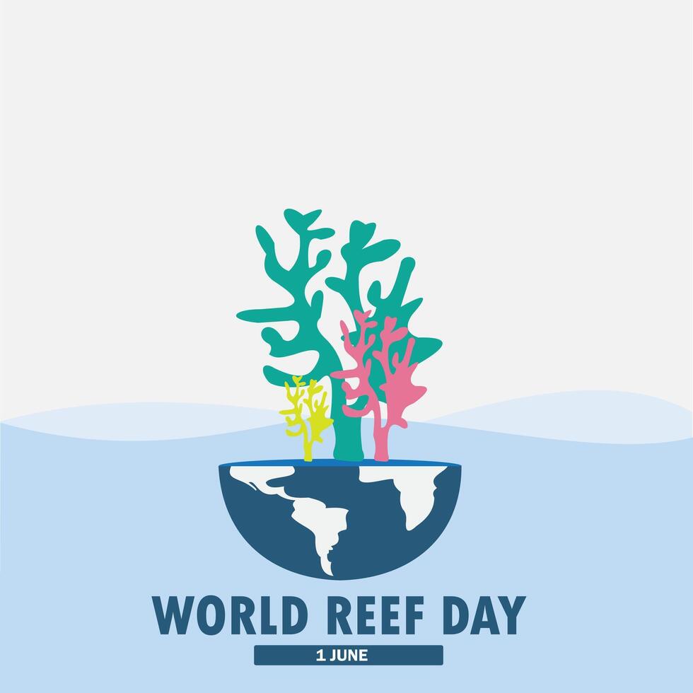 World Reef Day vector illustration design. Simple and Elegant Design