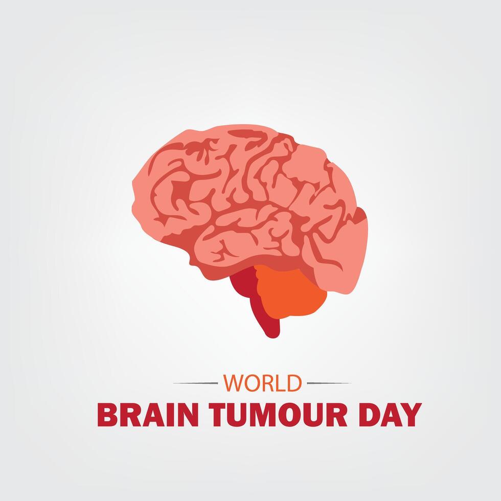 World Brain Tumour Day vector graphic is great for World Brain Tumour Day celebrations. flat design. flyer design. flat illustration. Simple and Elegant Design