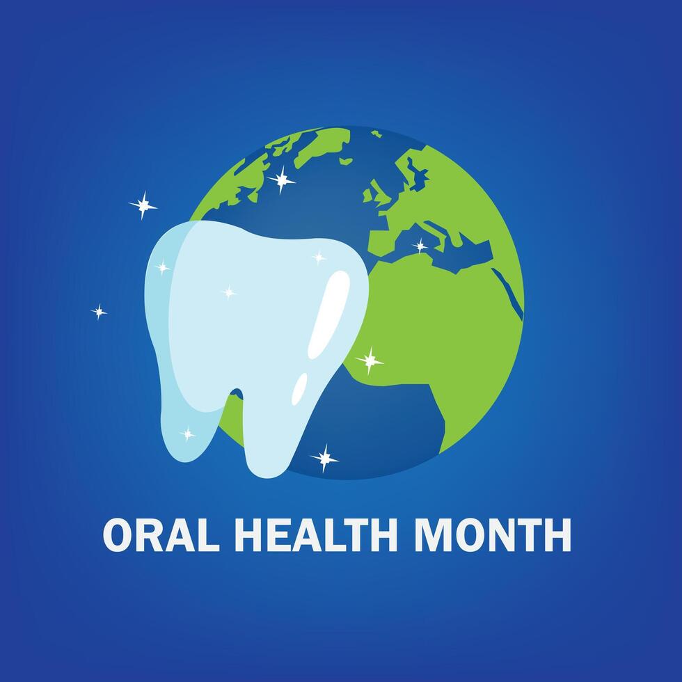 Vector illustration design. Oral Health Month. Simple and Elegant Design