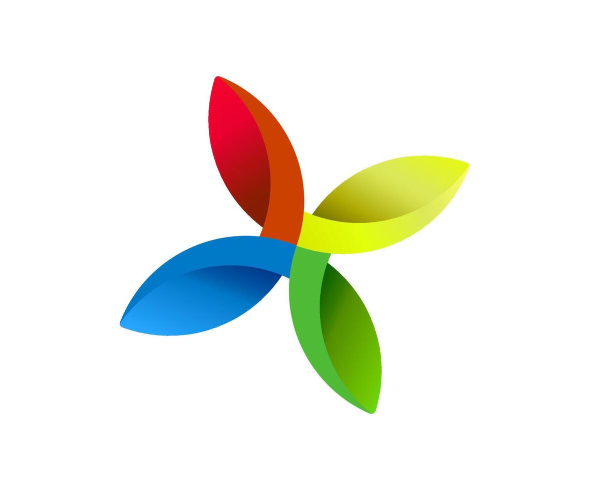 Simple windmill logo vector