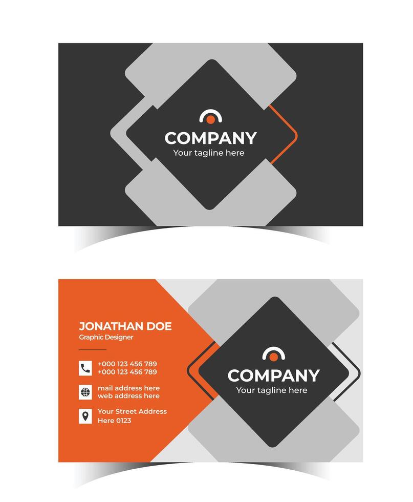 Vector bussiness moden name card background Black