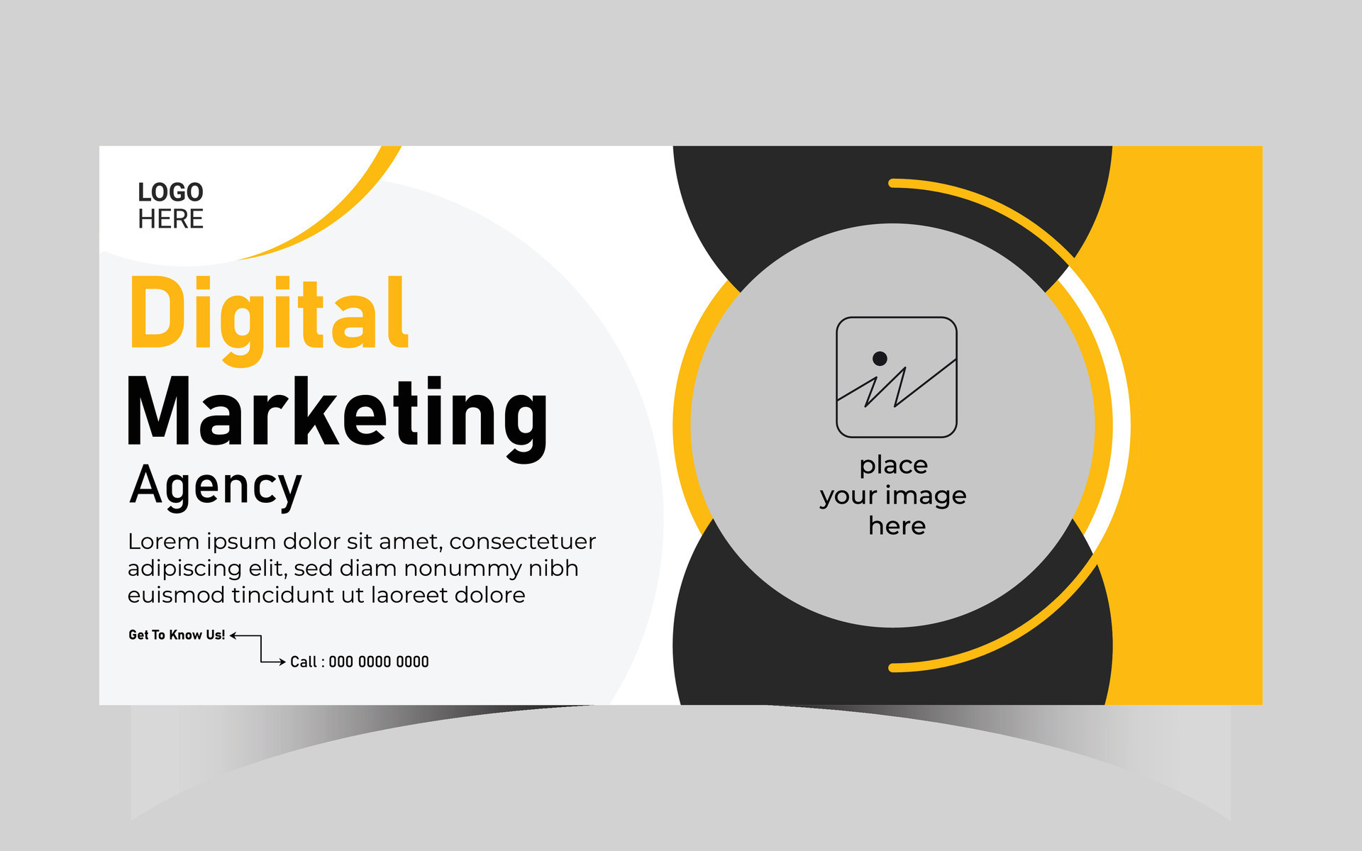 Vector digital marketing agency social media cover photo template and ...