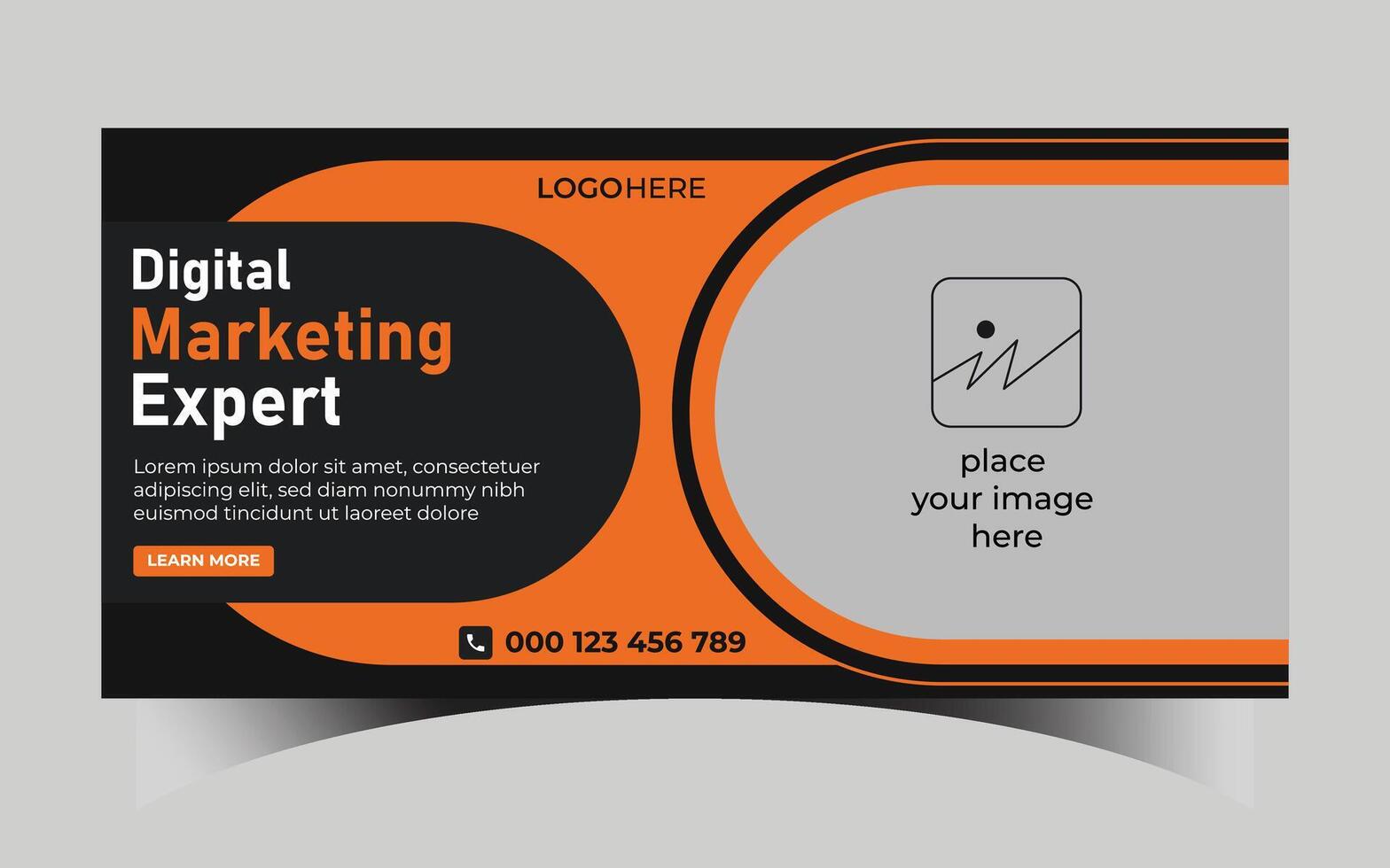 Vector Corporate Modern creative Digital marketing Expert cover Design Template