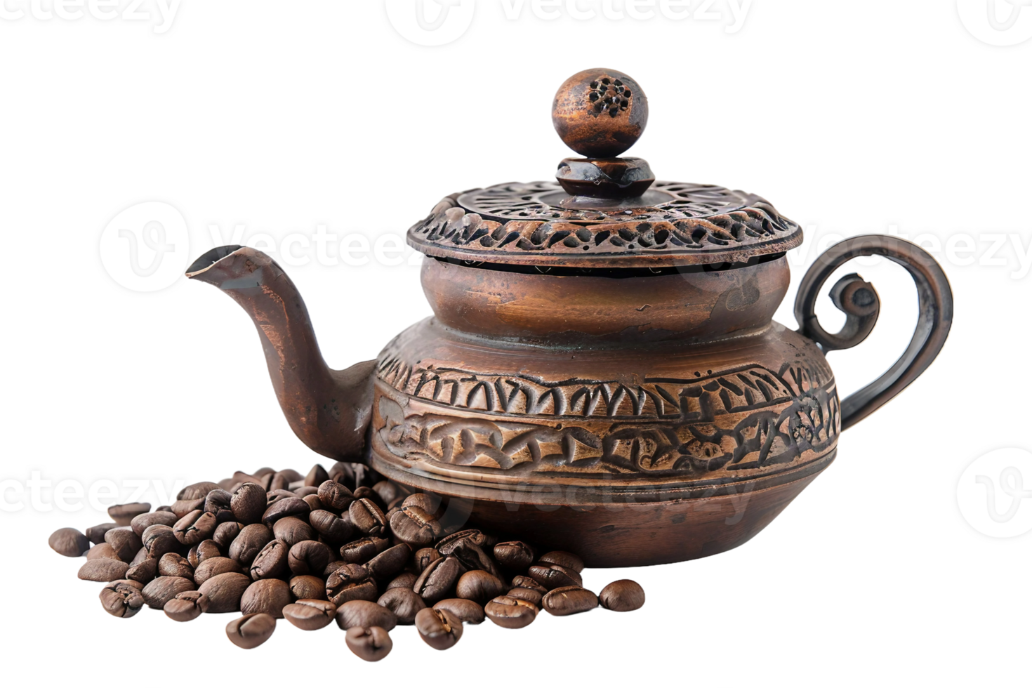 AI generated Turkish Coffee Bean Grinder On Transparent Background. png