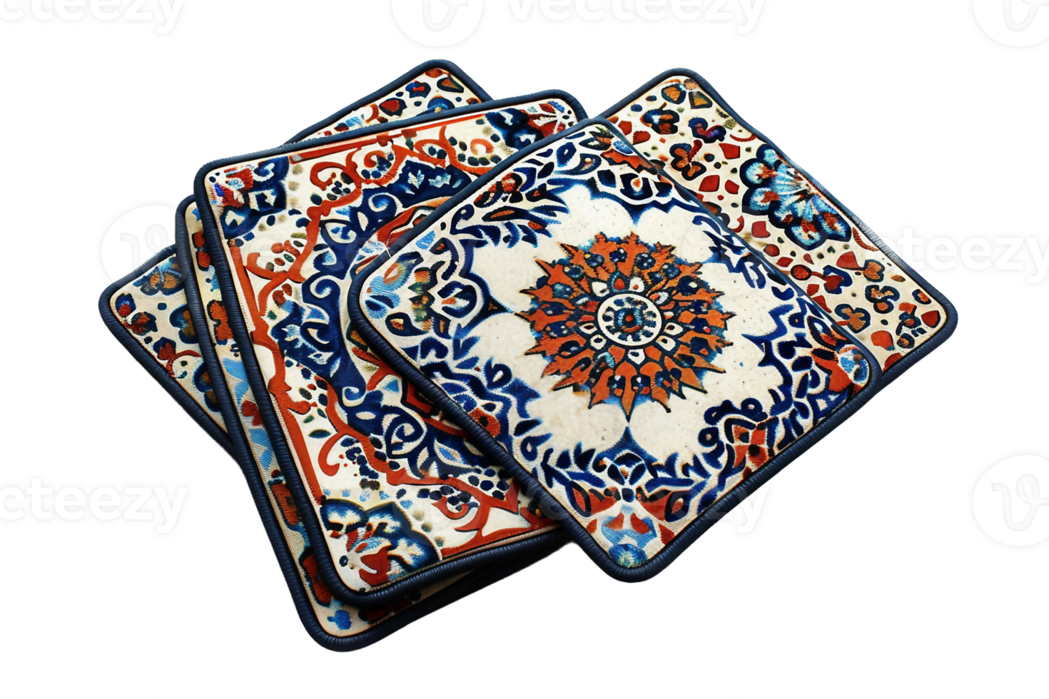 AI generated Mosaic Mouse Pad On Transparent Background. png