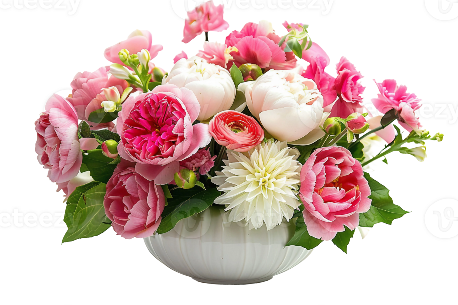 AI generated Centerpiece Flowers On Transparent Background. png