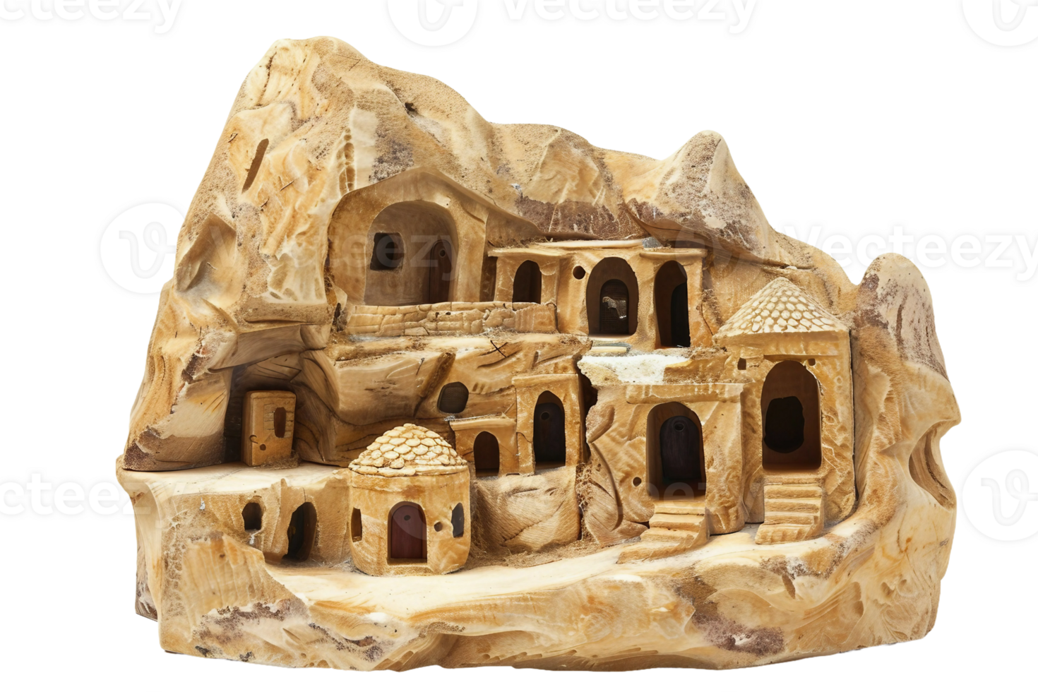 AI generated Cave House On Transparent Background. png
