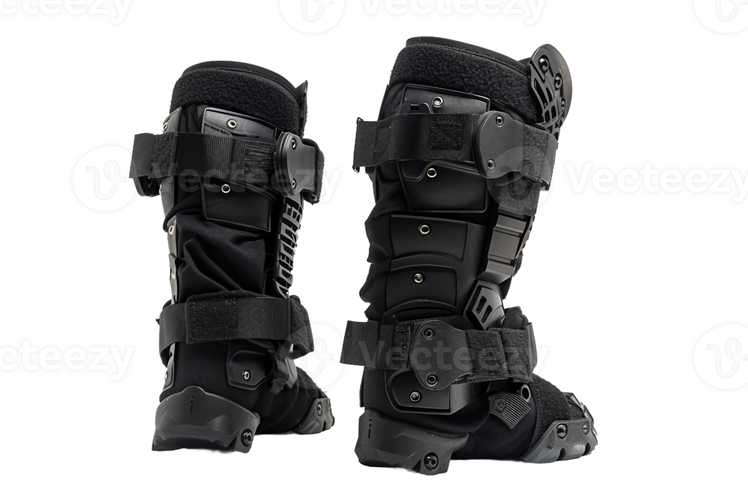 AI generated Tactical Knee Braces On Transparent Background. png