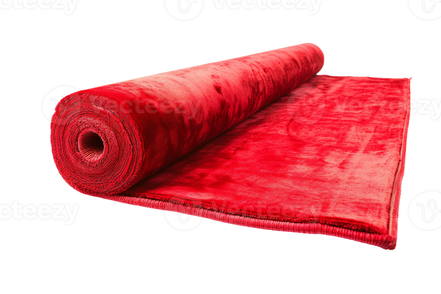 AI generated Red Carpet Roll On Transparent Background. png