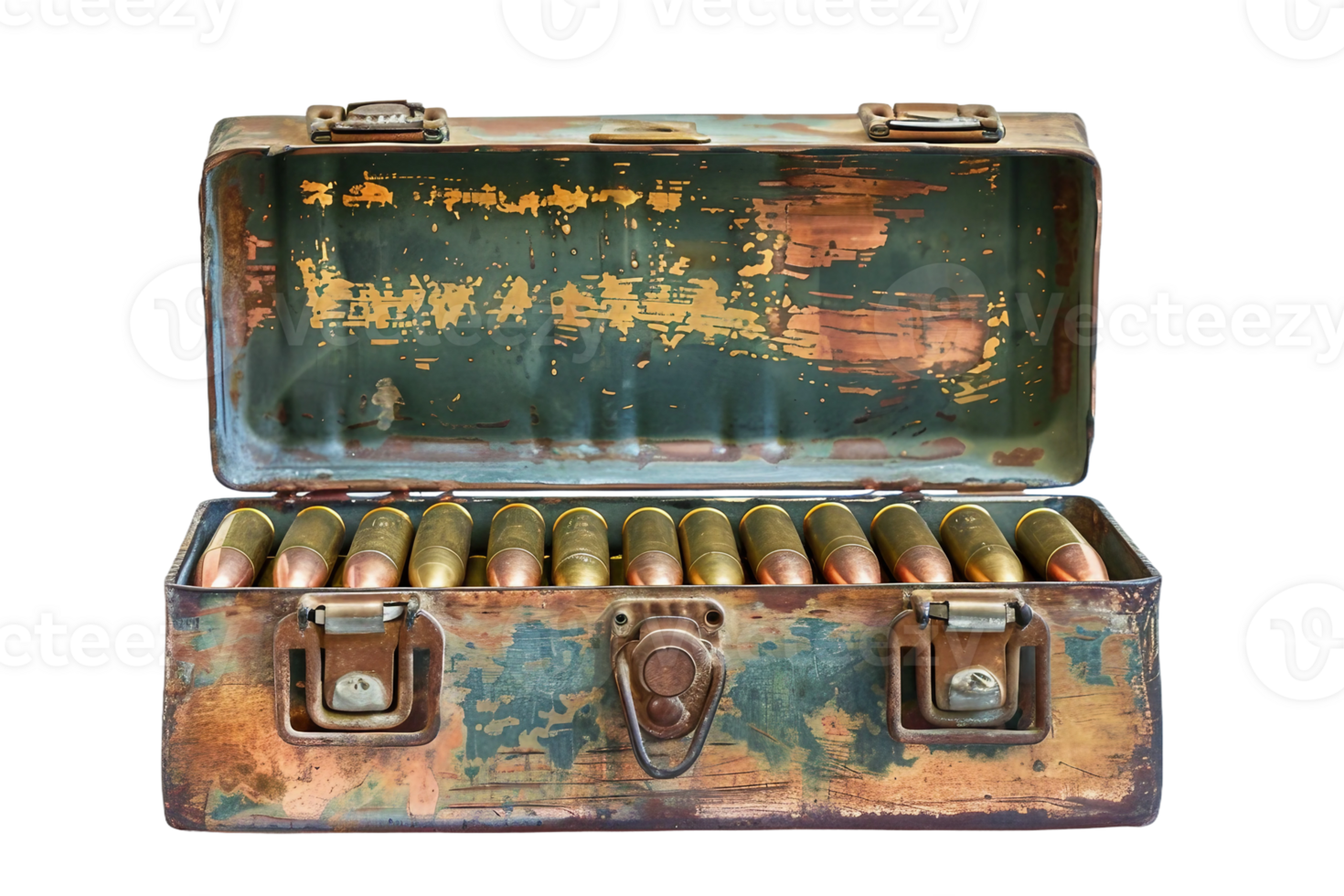 AI generated Ammunition Boxes On Transparent Background. png