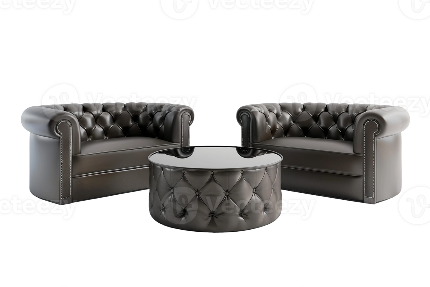 AI generated VIP Lounge Furniture On Transparent Background. png