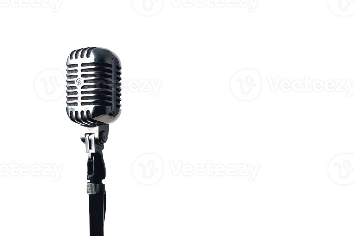 AI generated Stage Microphones On Transparent Background. png