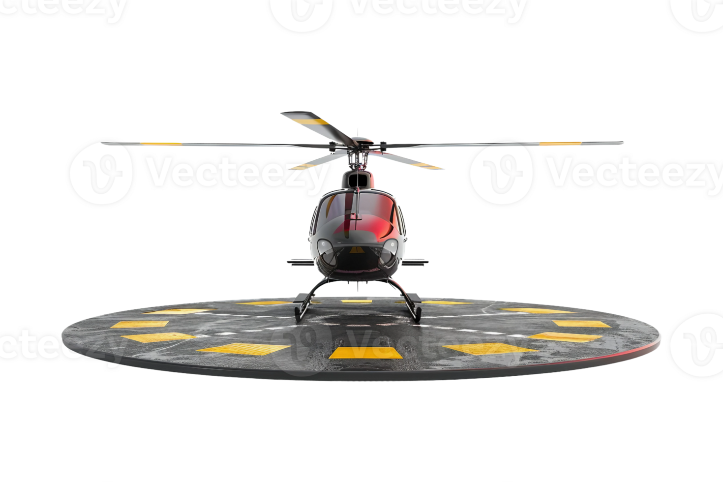 AI generated Helicopter Landing Pad On Transparent Background. png
