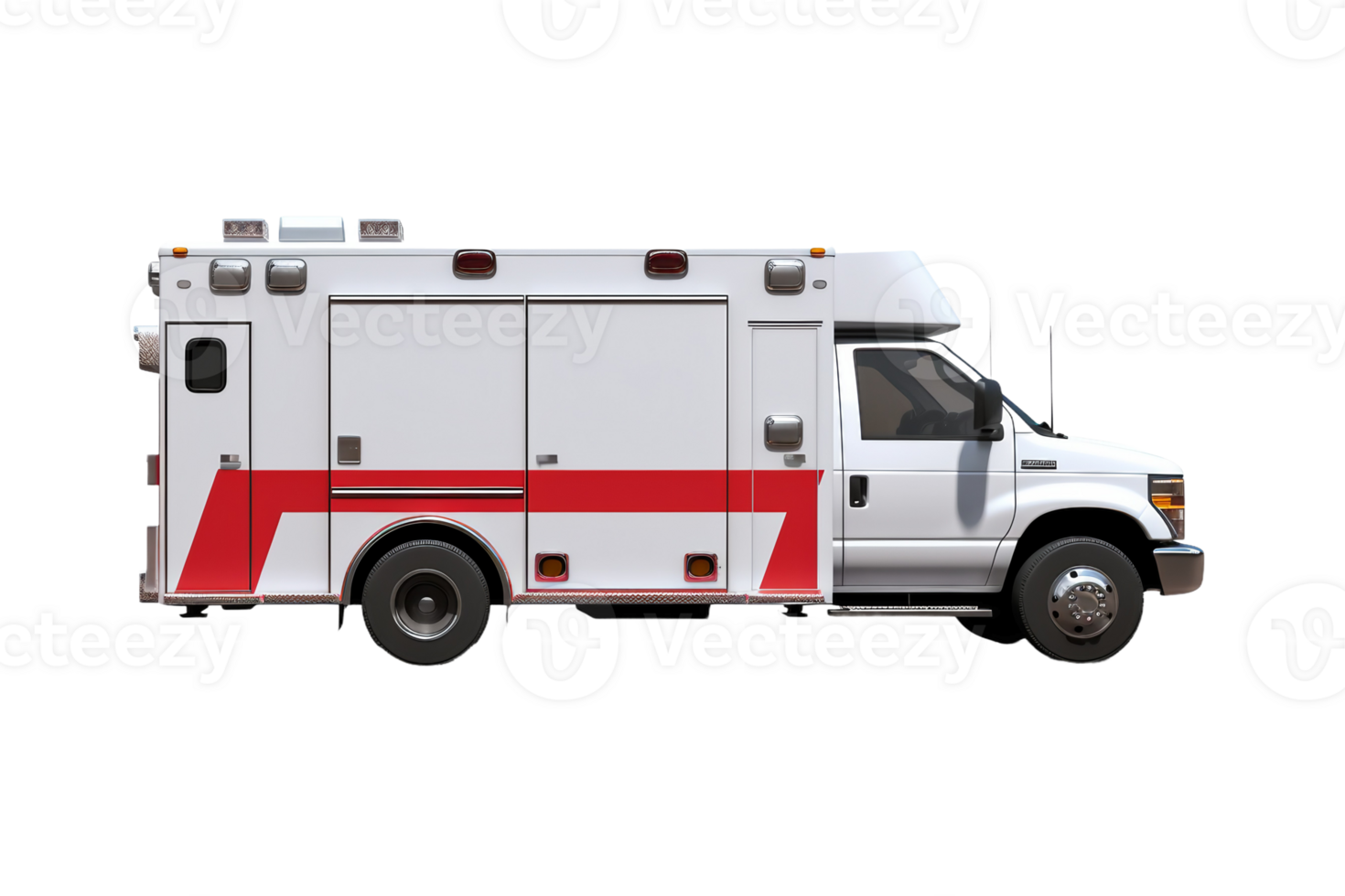AI generated Medical Emergency Vehicle On Transparent Background png