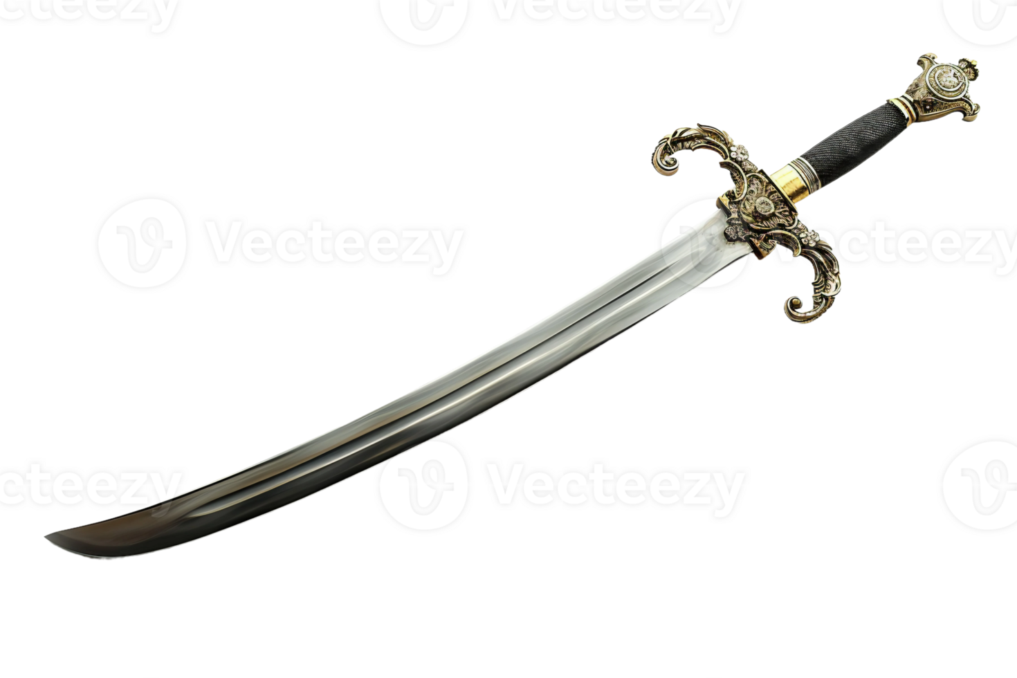 AI generated Naval Officer Sword On Transparent Background. png
