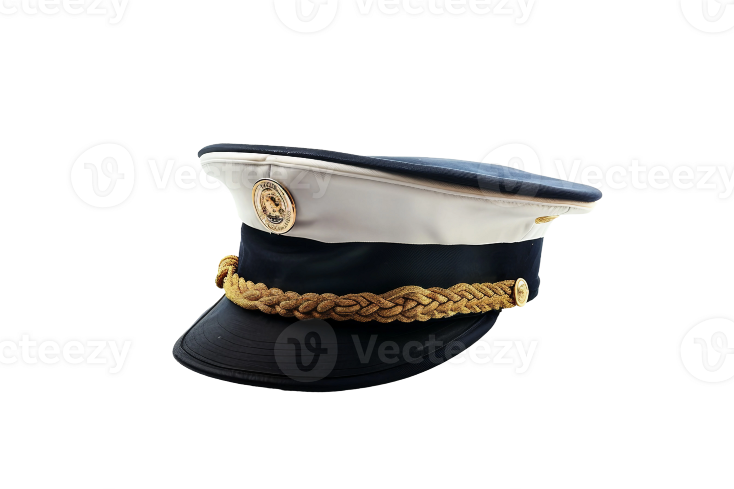 AI generated Officer Cap On Transparent Background. png