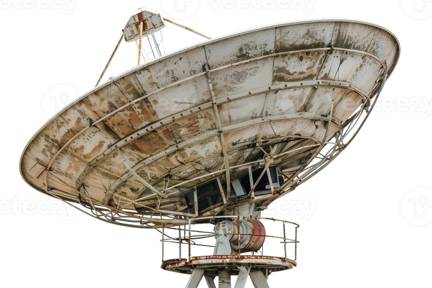 AI generated The Radar Dish On Transparent Background. png